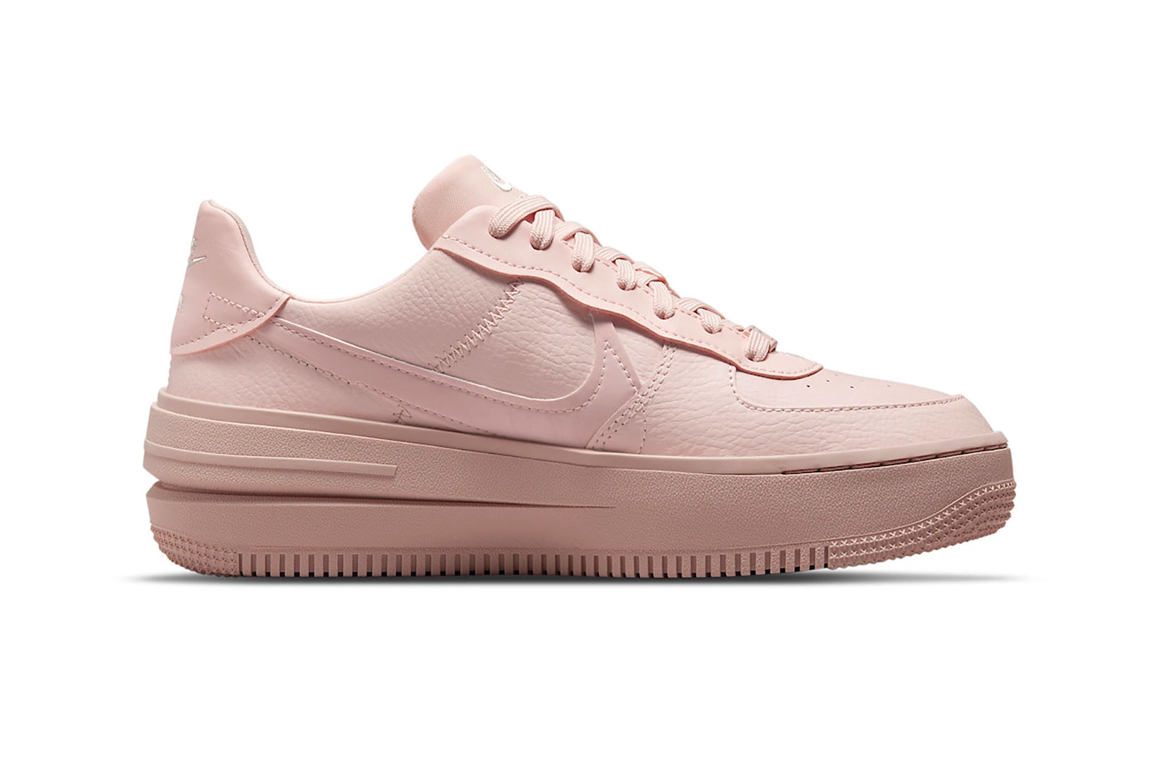 Nike Pink Air Force 1 PLT.AF.ORM Womens Sneakers Footwear Shoes Kicks Lateral