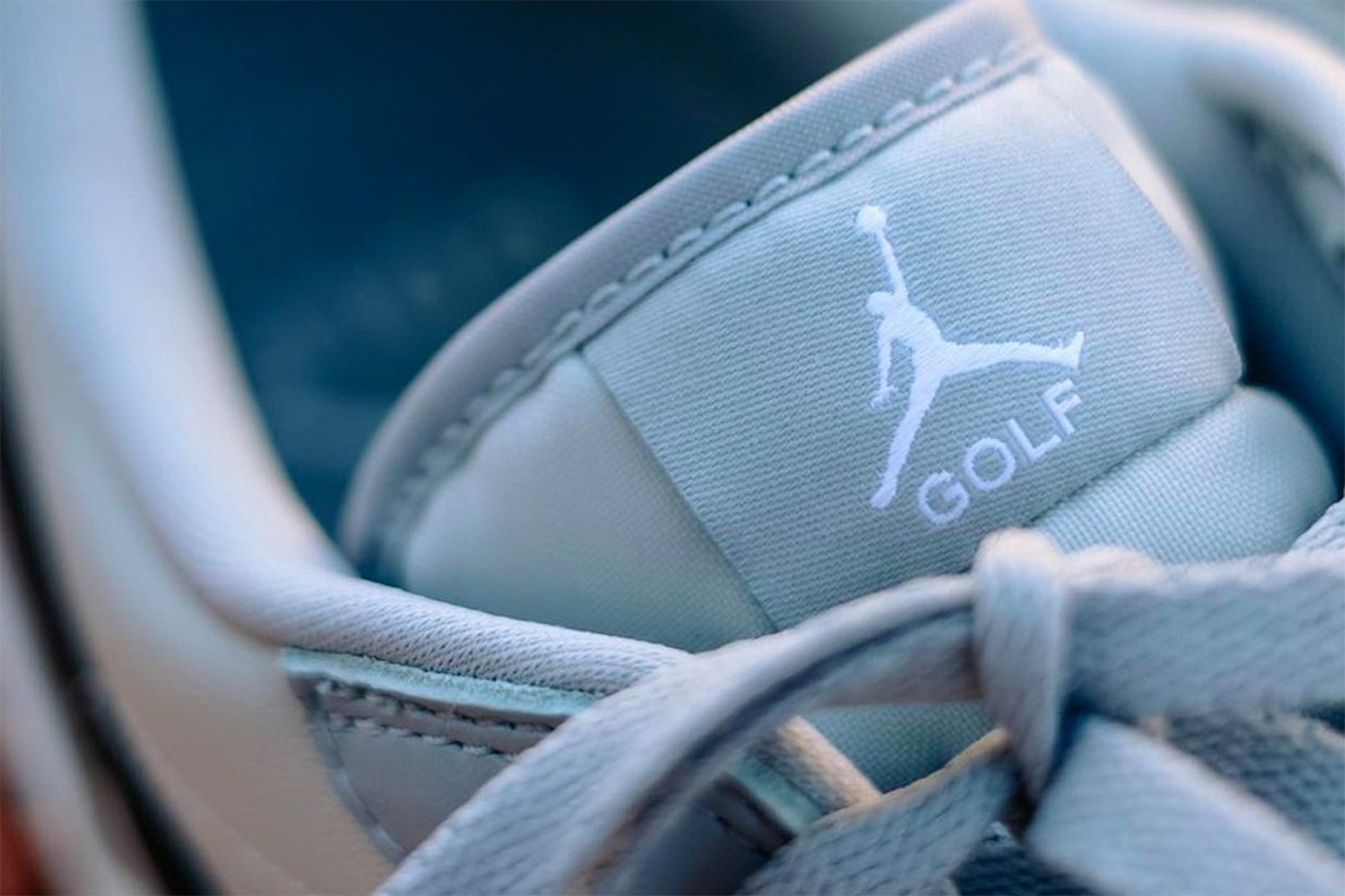 Nike Air Jordan 1 Low Golf Sneakers "Wolf Grey" Michael Jordan Tongue Tab Branding