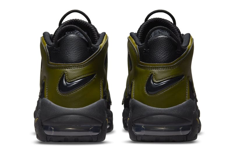 olive green and black uptempos