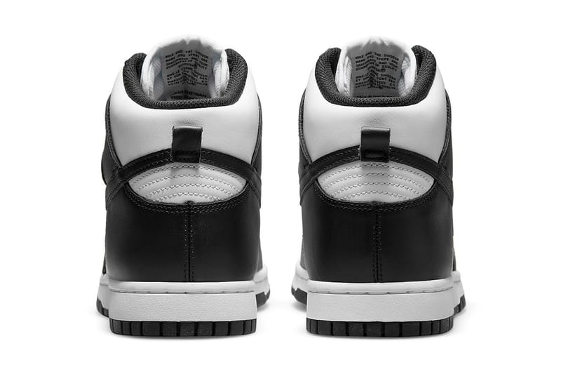 nike dunk high panda black white