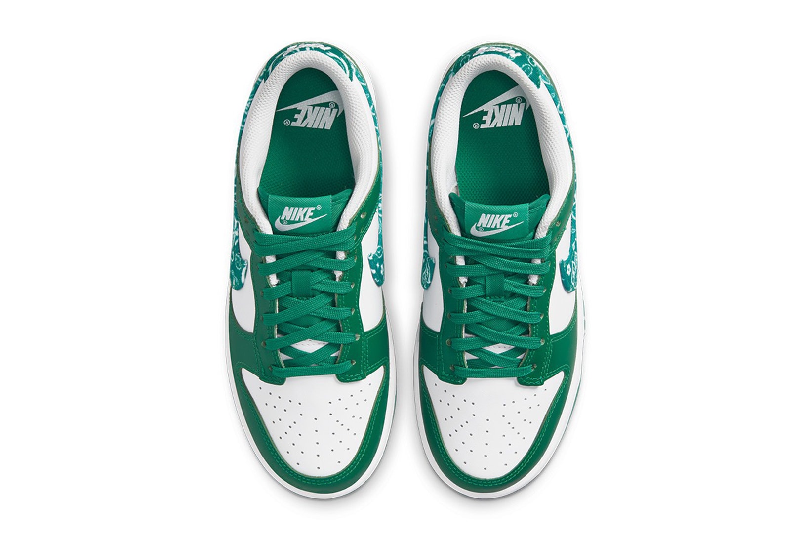 Nike Dunk Low Green Paisley Sneakers Price Insole