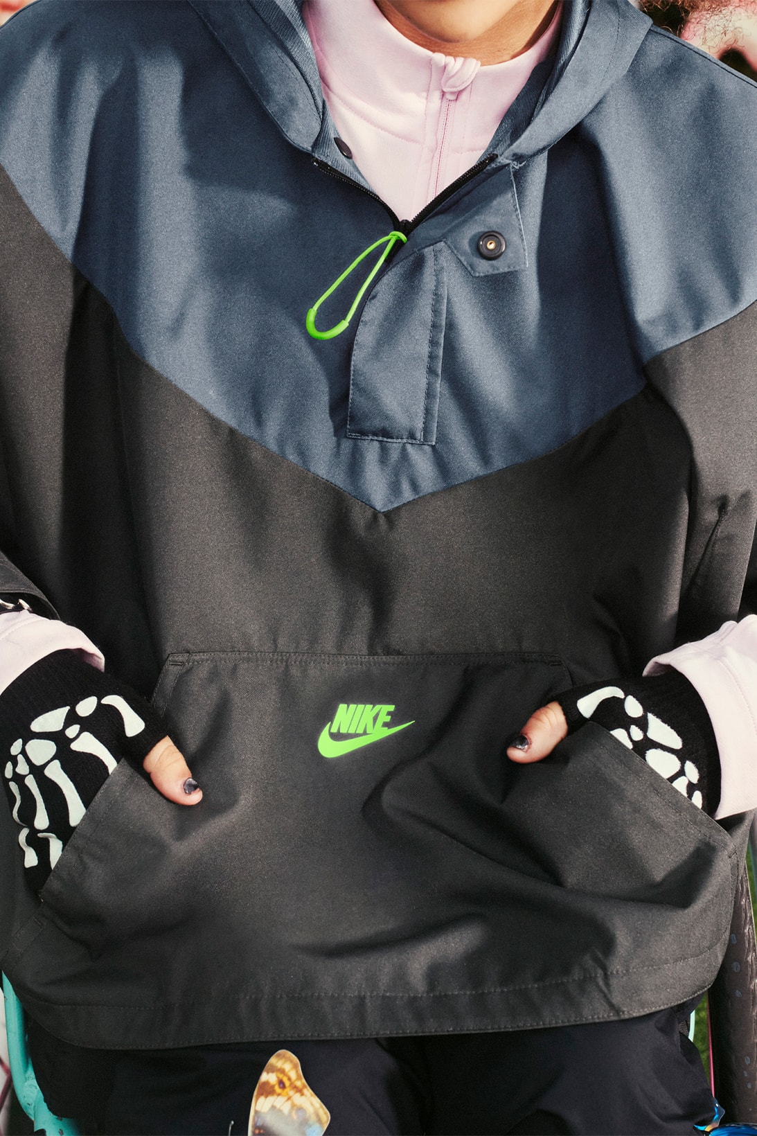 Nike Kids Easy Wear Collection Outerwear Poncho Black Details