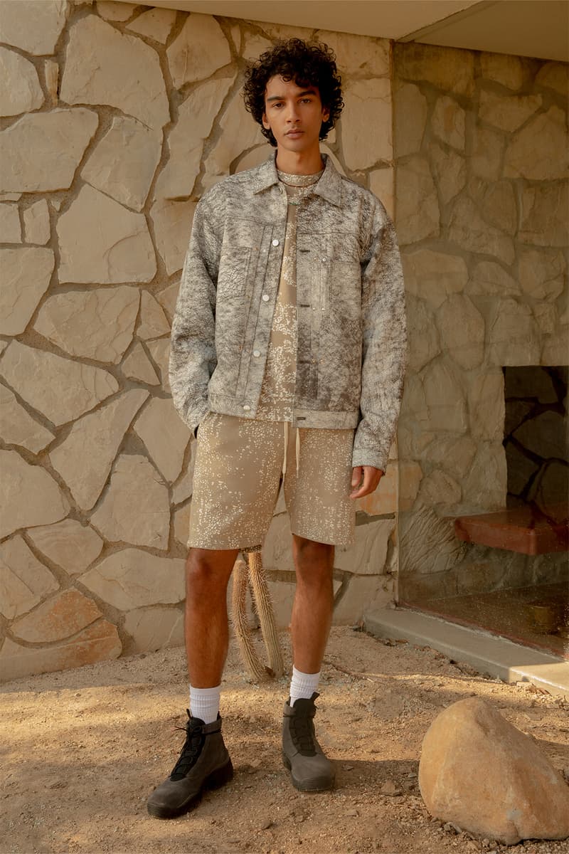 John Elliott Bright On The Inside Collection Spring Summer 2022 Coat Denim Shorts Grey Brown