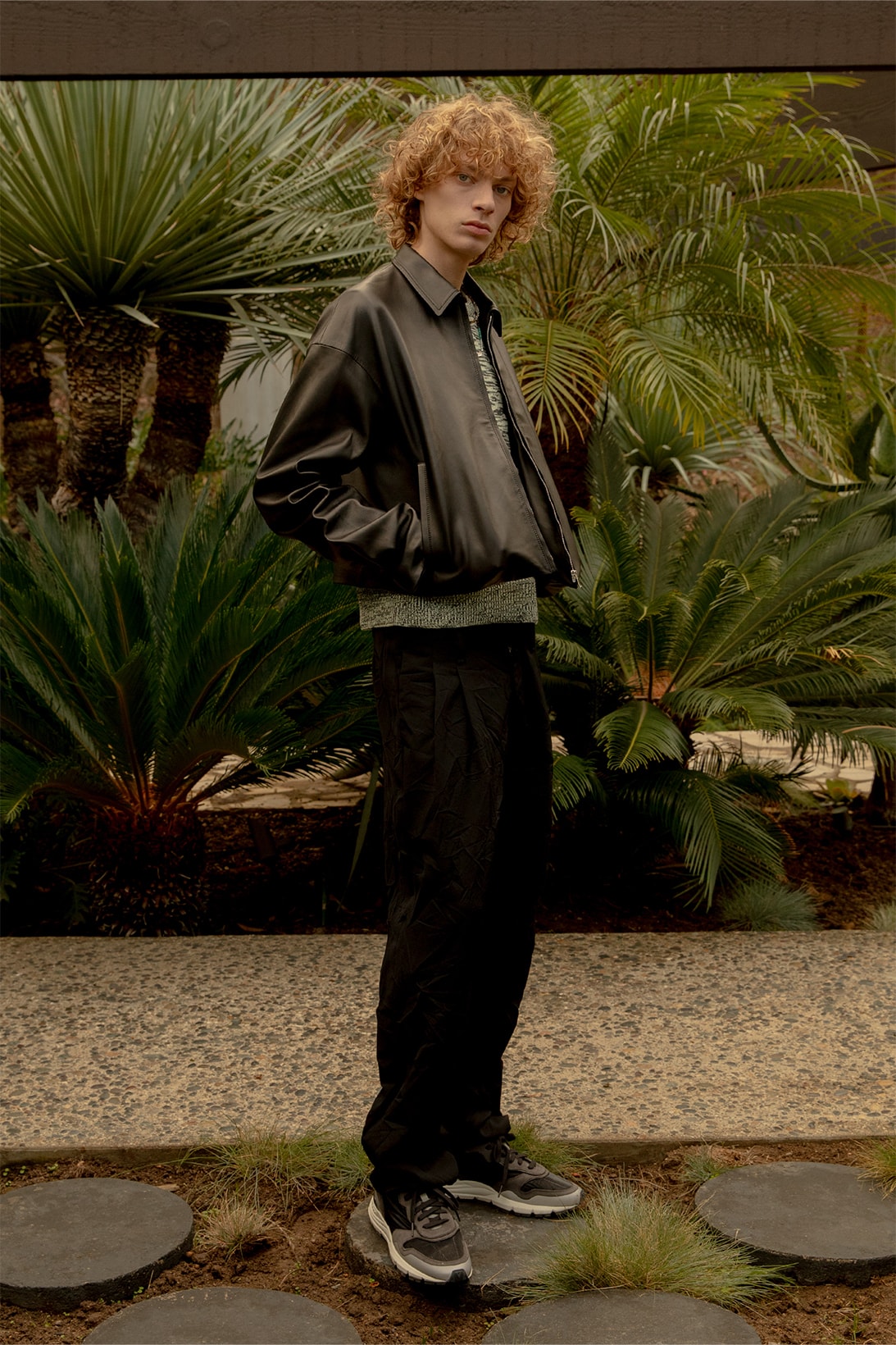 John Elliott Bright On The Inside Collection Spring Summer 2022 Leather Jacket Pants Black