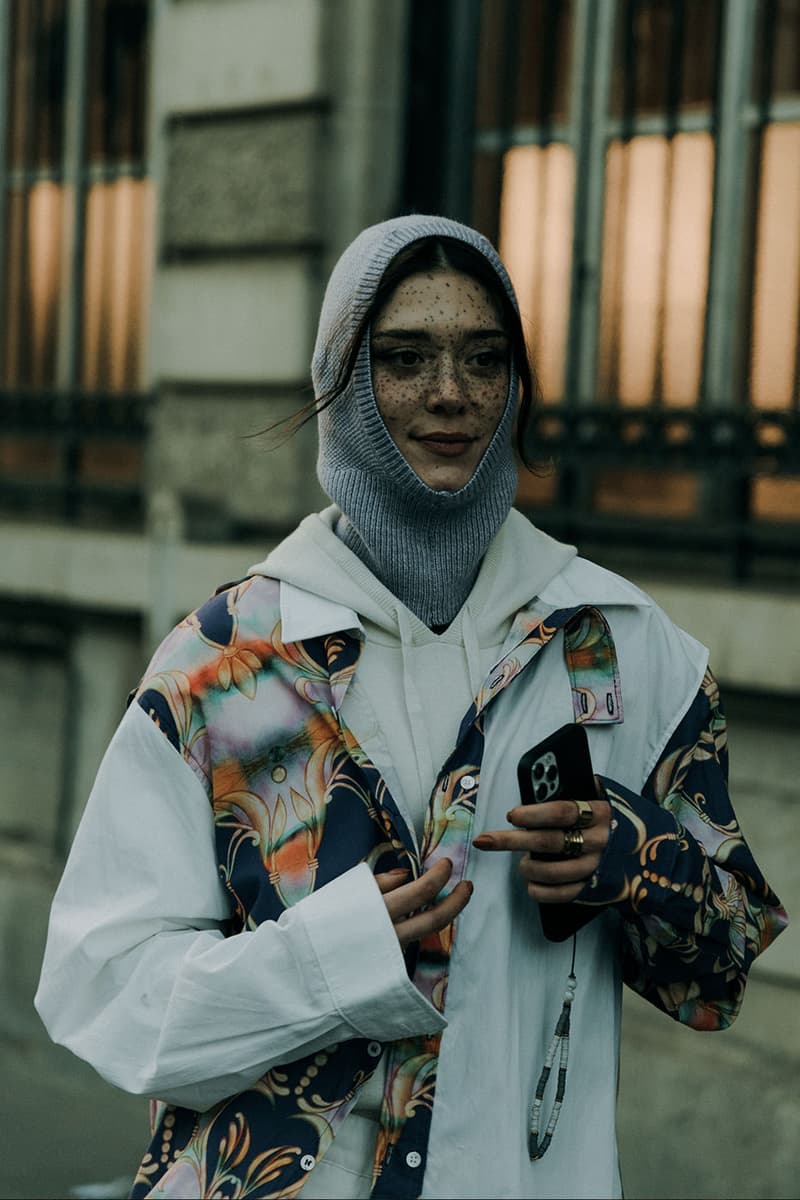 Paris Fashion Week Mens Fall Winter 2022 FW22 Street Style Kanye West Julia Fox