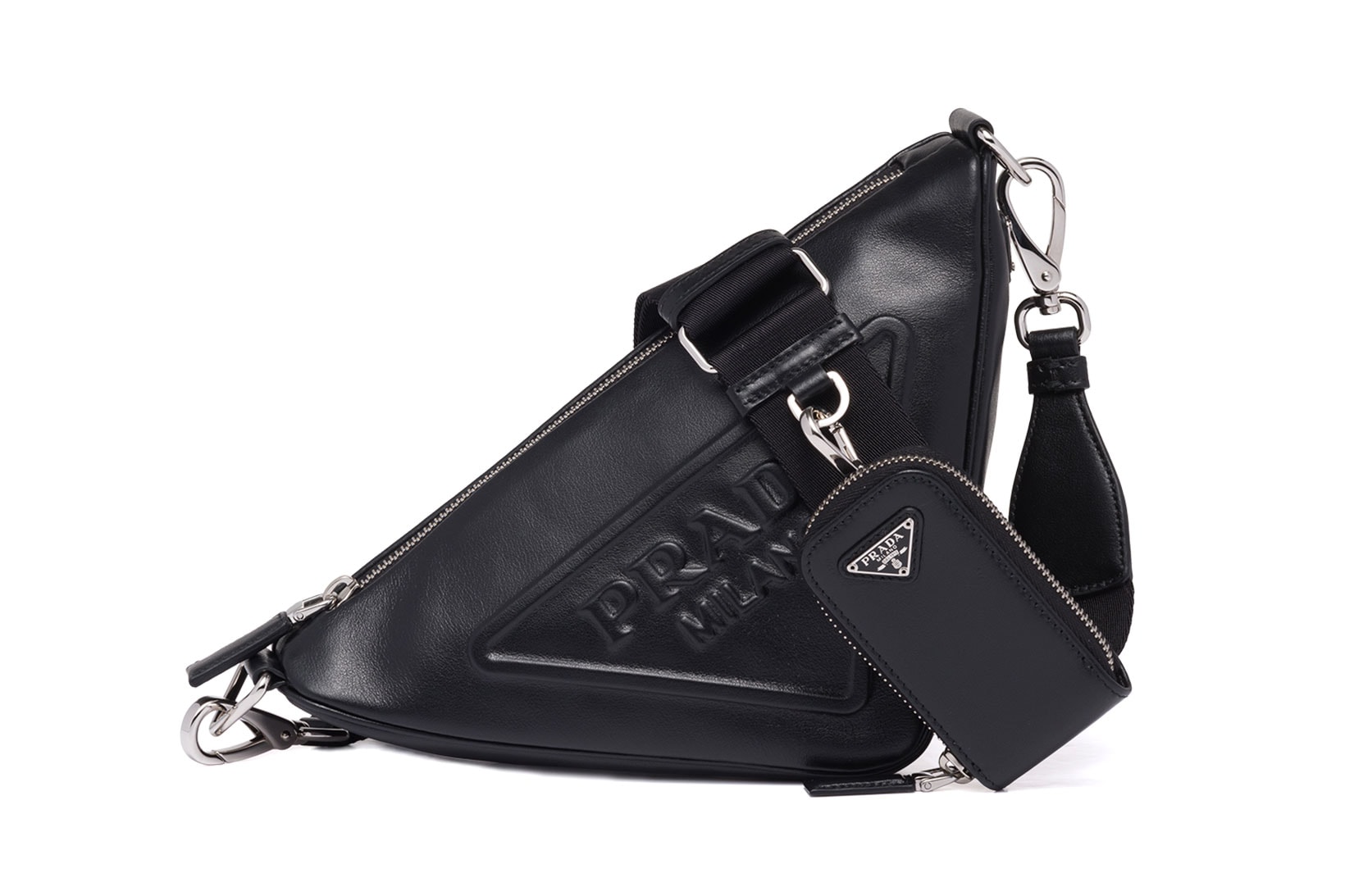 Prada Triangle Bag Logo Black