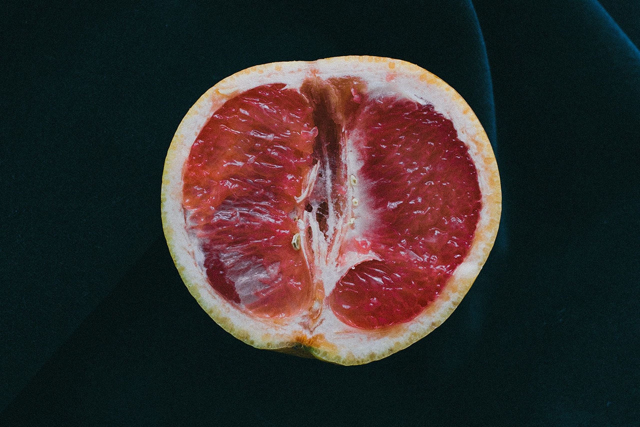 fruit resembling female anatomy