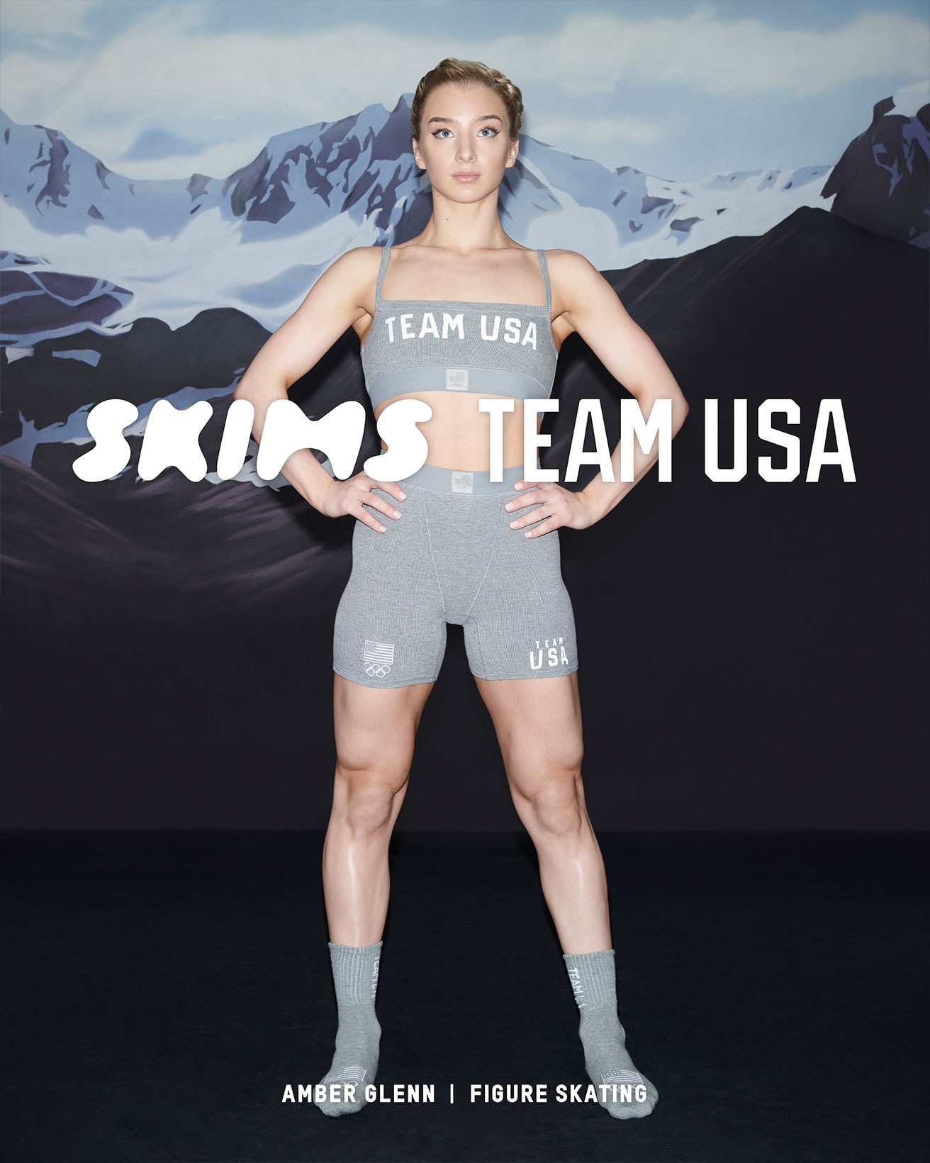 SKIMS Team USA 2022 Winter Olympics Paralympics Kim Kardashian amber glenn
