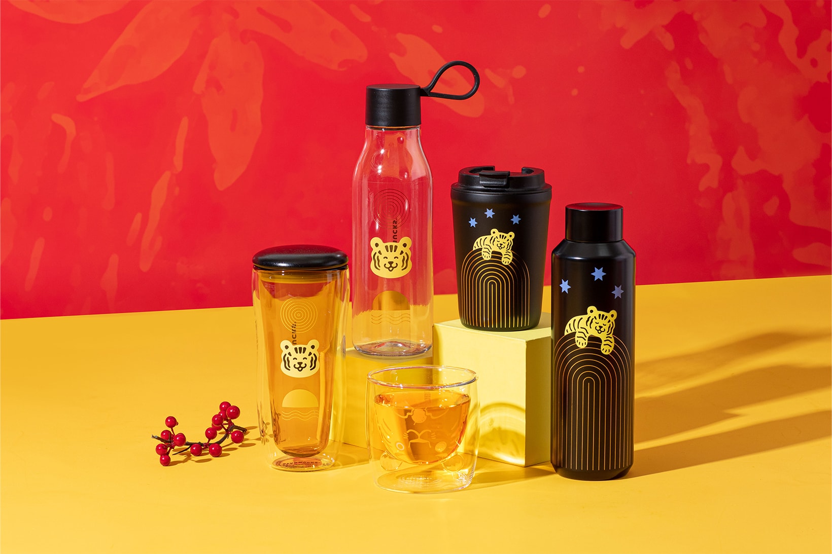 Starbucks Year of the Tiger Collection Hong Kong Drinkware Bottles Tumbler Cups