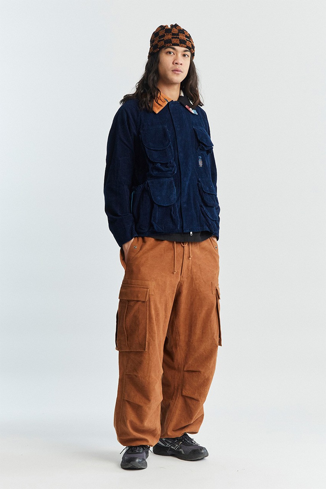 Story Mfg. Try Try Try Fall Winter Collection Lookbook Jacket Pants Blue Brown