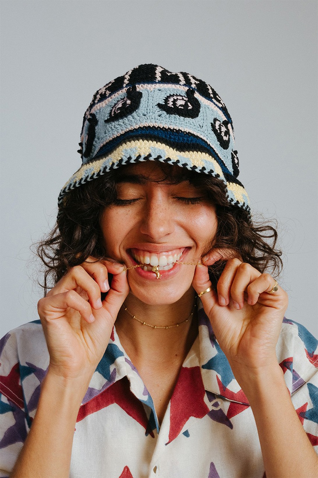 Story Mfg. Try Try Try Fall Winter Collection Lookbook Bucket Hat Star Shirt