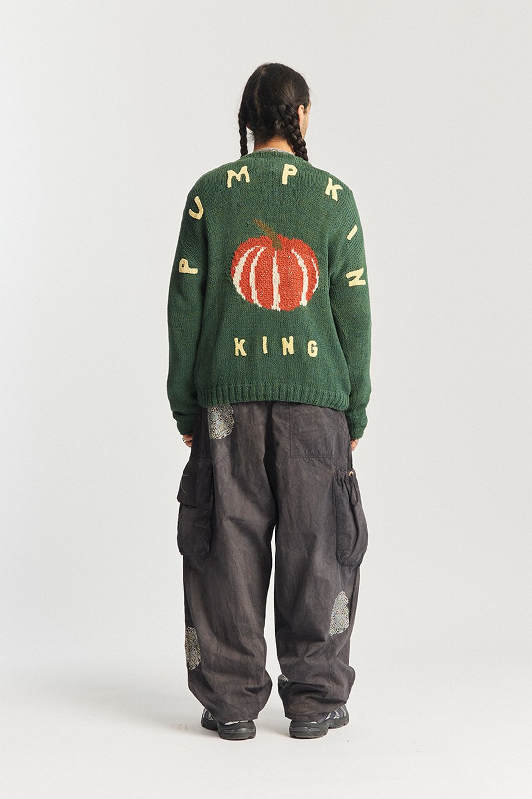Story Mfg. Try Try Try Fall Winter Collection Lookbook "Pumpkin King" Cardigan Pants Green Gray