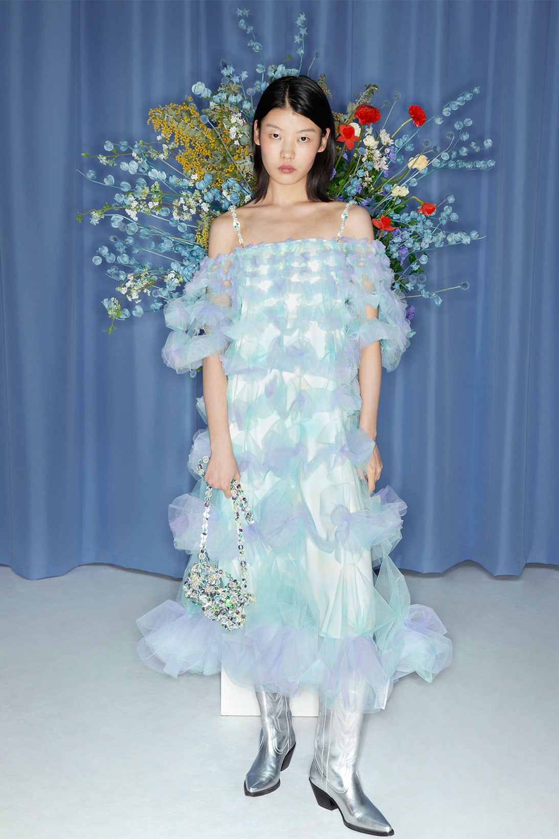 Susan Fang Zara China Collaboration Tulle Dress Beaded