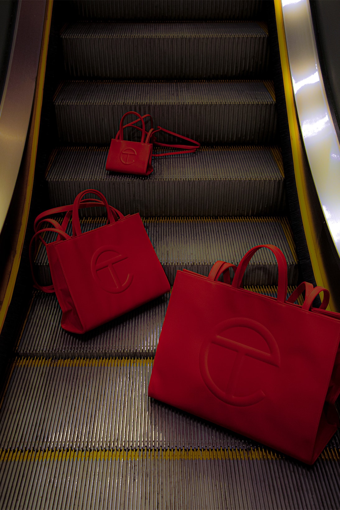 Telfar Shopping Bags HBX Drop Vegan Leather Sizes Red