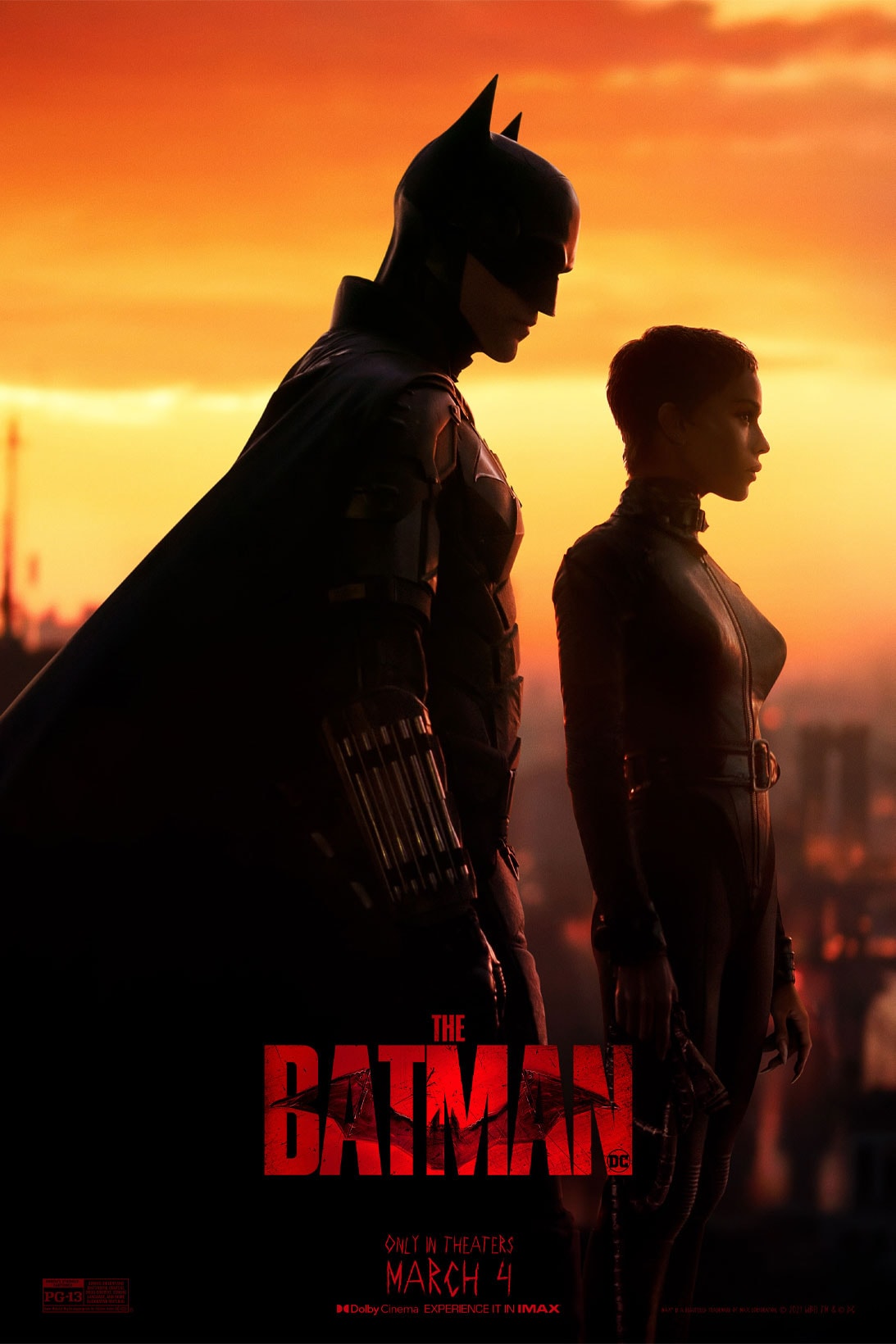 The Batman Movie Poster Robert PAttinson Zoe Kravitz