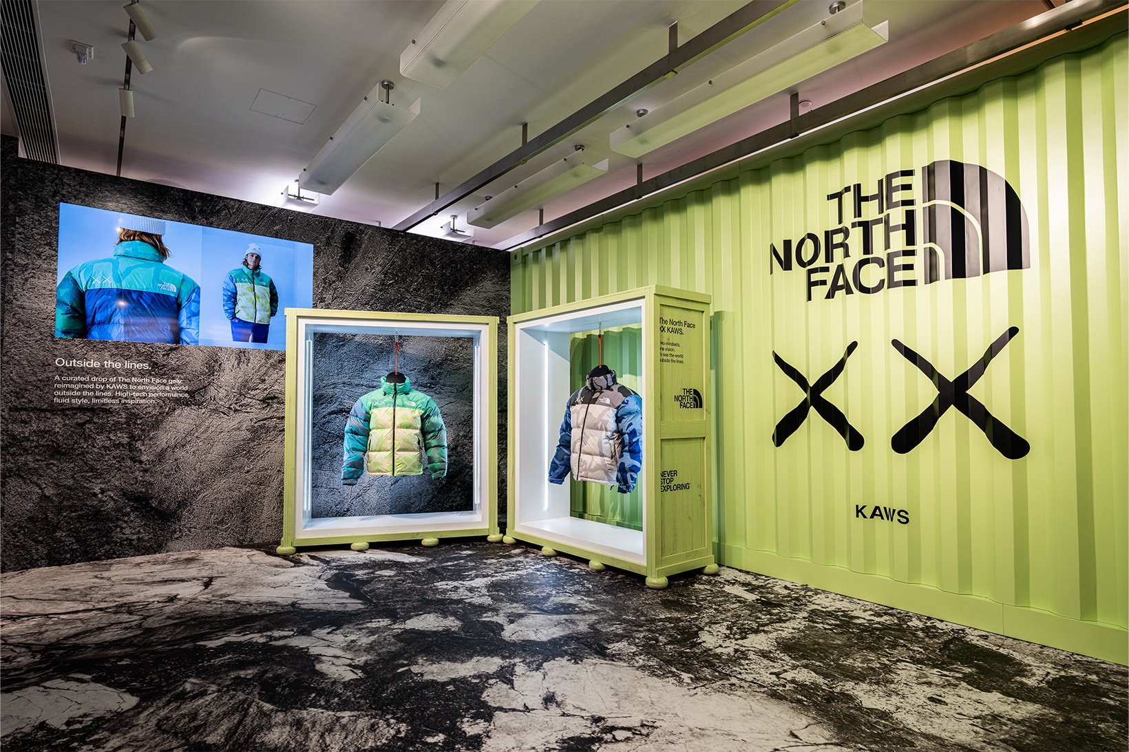 The North Face XX Kaws Collaboration Pop-Up Store LANDMARK Interior