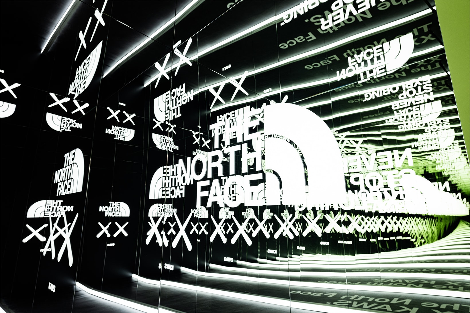 The North Face XX Kaws Collaboration Pop-Up Store LANDMARK Logo