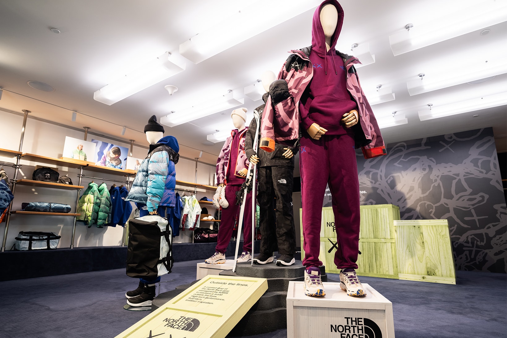 The North Face XX Kaws Collaboration Pop-Up Store LANDMARK Featured Apparel