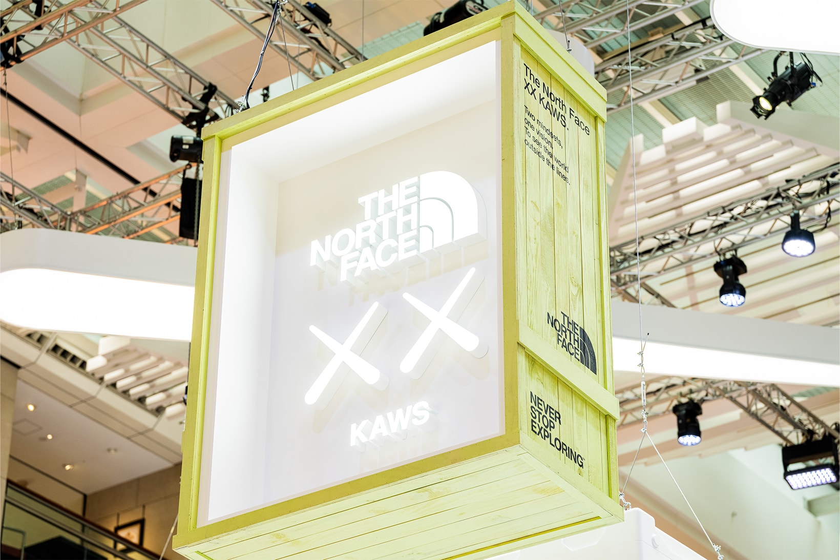 The North Face XX Kaws Installation Pop-Up Store LANDMARK Neon Box