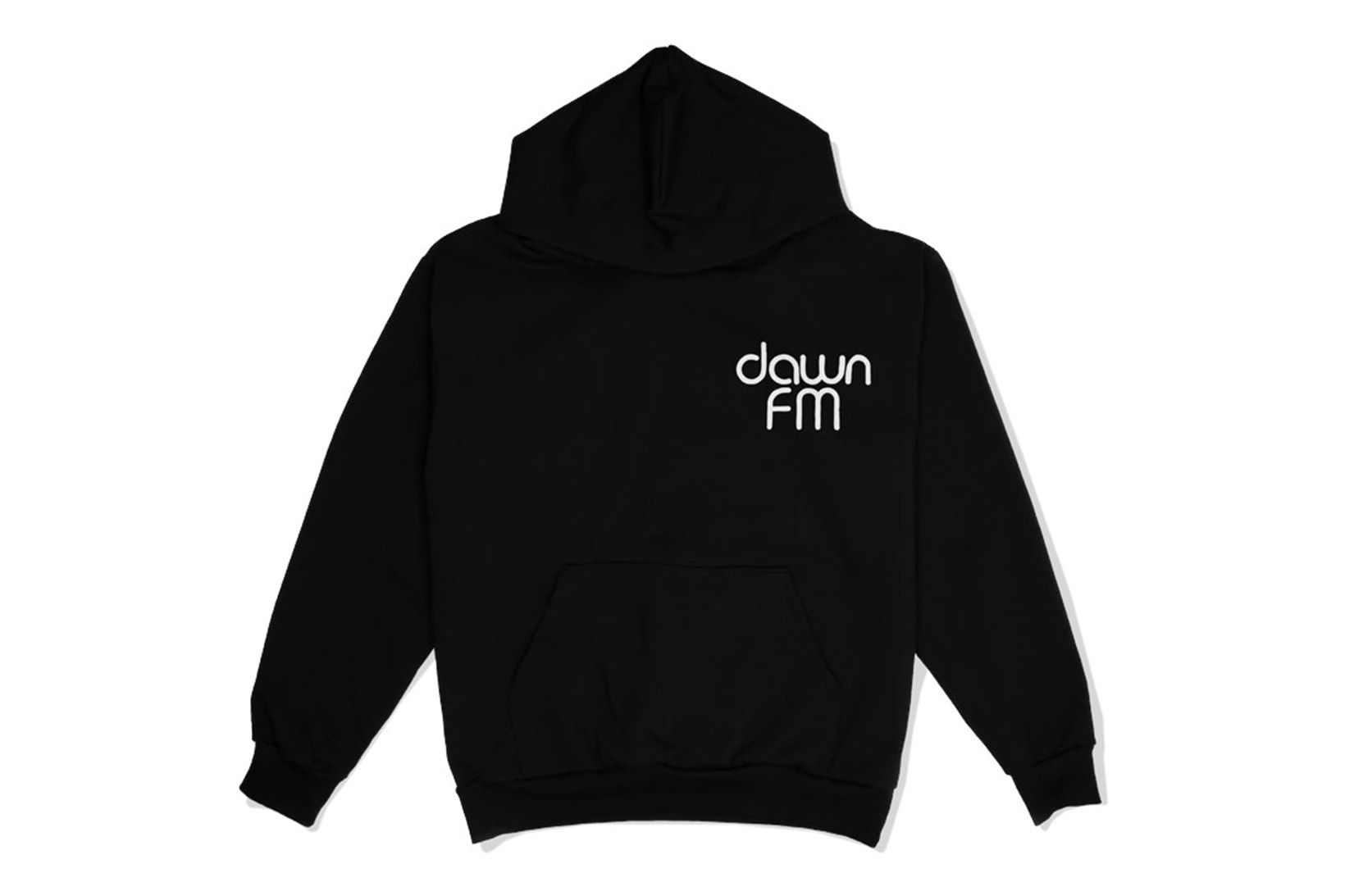 The Weeknd Dawn FM Albums Merchandise Collection Hoodies Black "dawn FM" Front