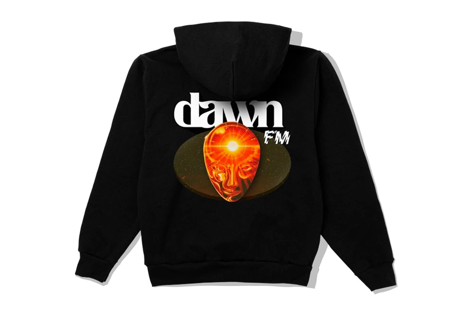 The Weeknd Dawn FM Albums Merchandise Collection Hoodies Black Chrome Head Back