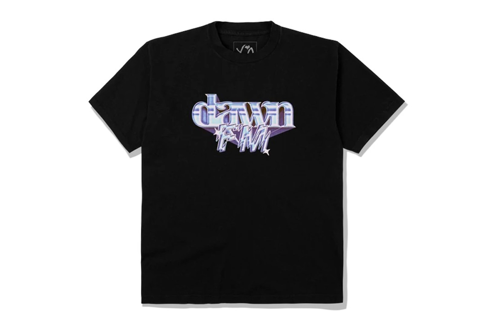 The Weeknd Dawn FM Albums Merchandise Collection T-shirt Black Front