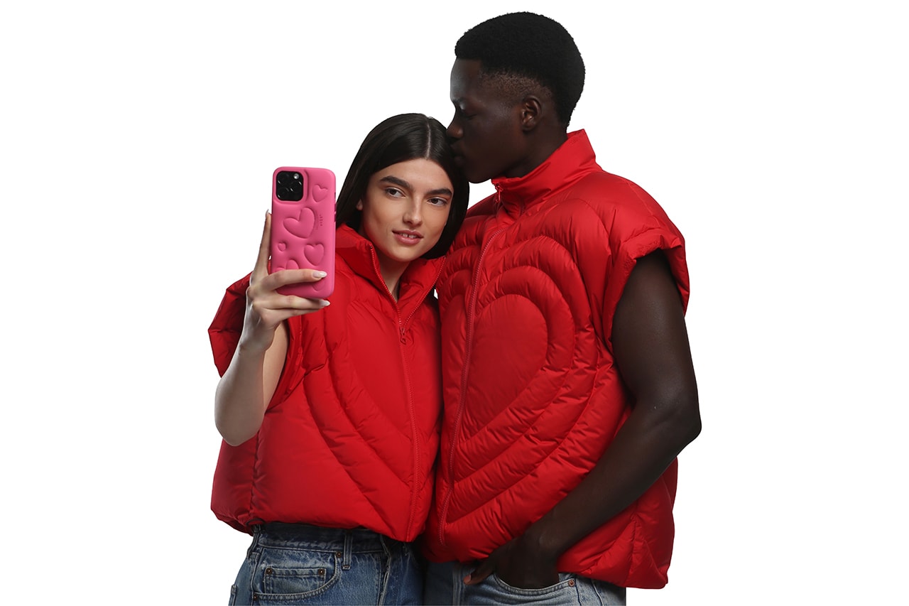 urban sophistication love story dough puffer phone case puffer vest