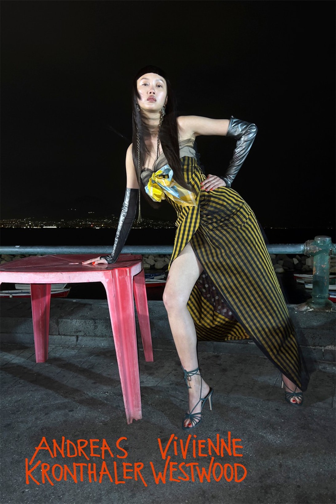 Vivienne Westwood Spring Summer Campaign Naples Juergen Teller Andreas Kronthaler Checkered Dress Yellow Black