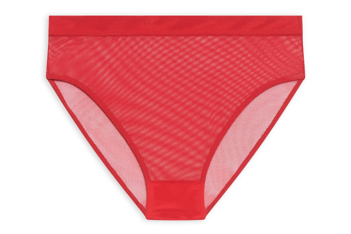 Balenciaga Valentine's Day 2022 Red Mesh Briefs Underwear