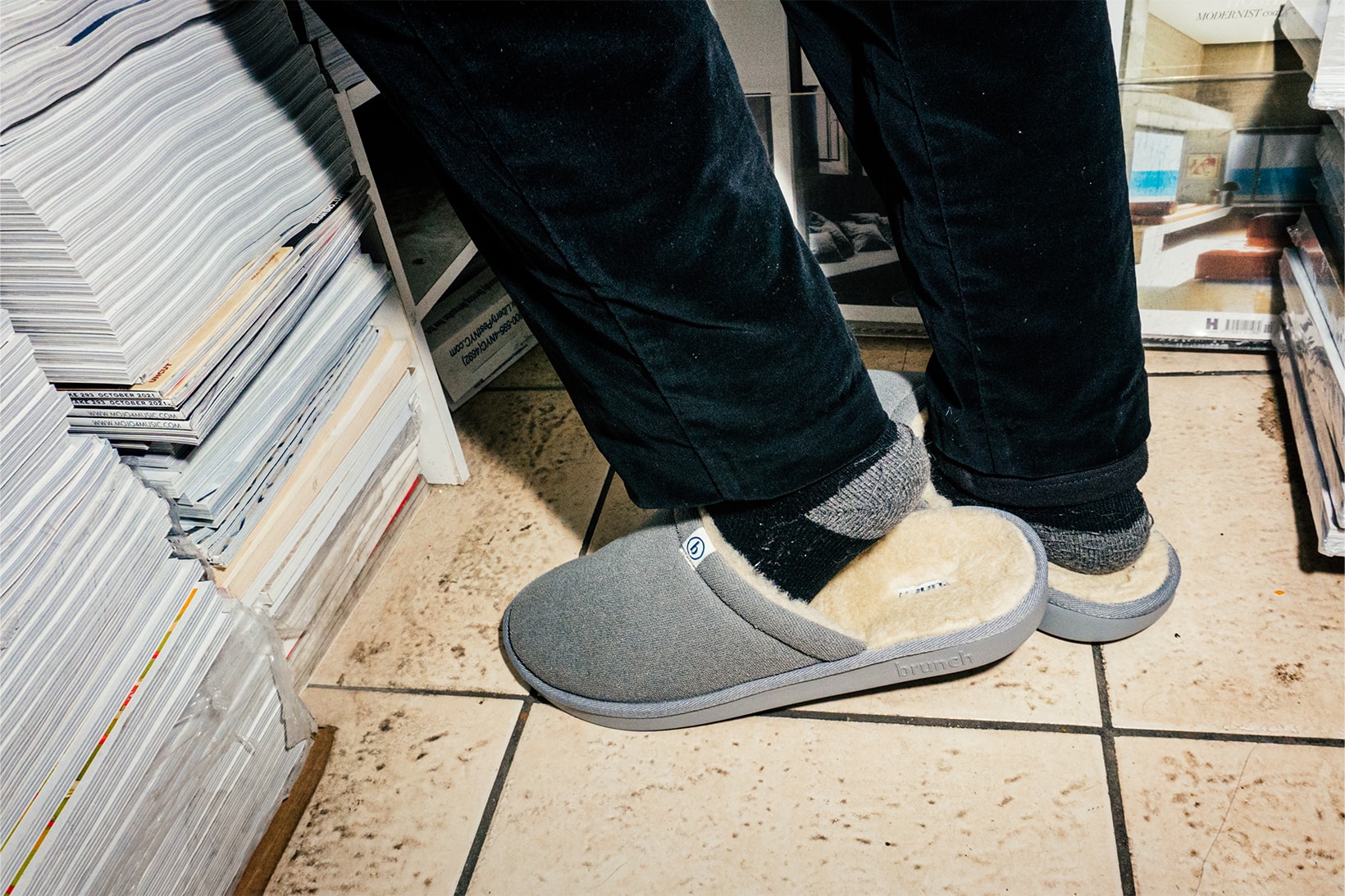 Brunch New York IRL Campaign Slippers Footwear l’Essentiel Release Info Gray Details