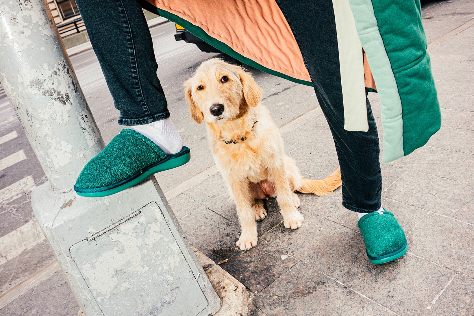 Brunch New York IRL Campaign Slippers Footwear l’Essentiel Release Info Green Close-Up