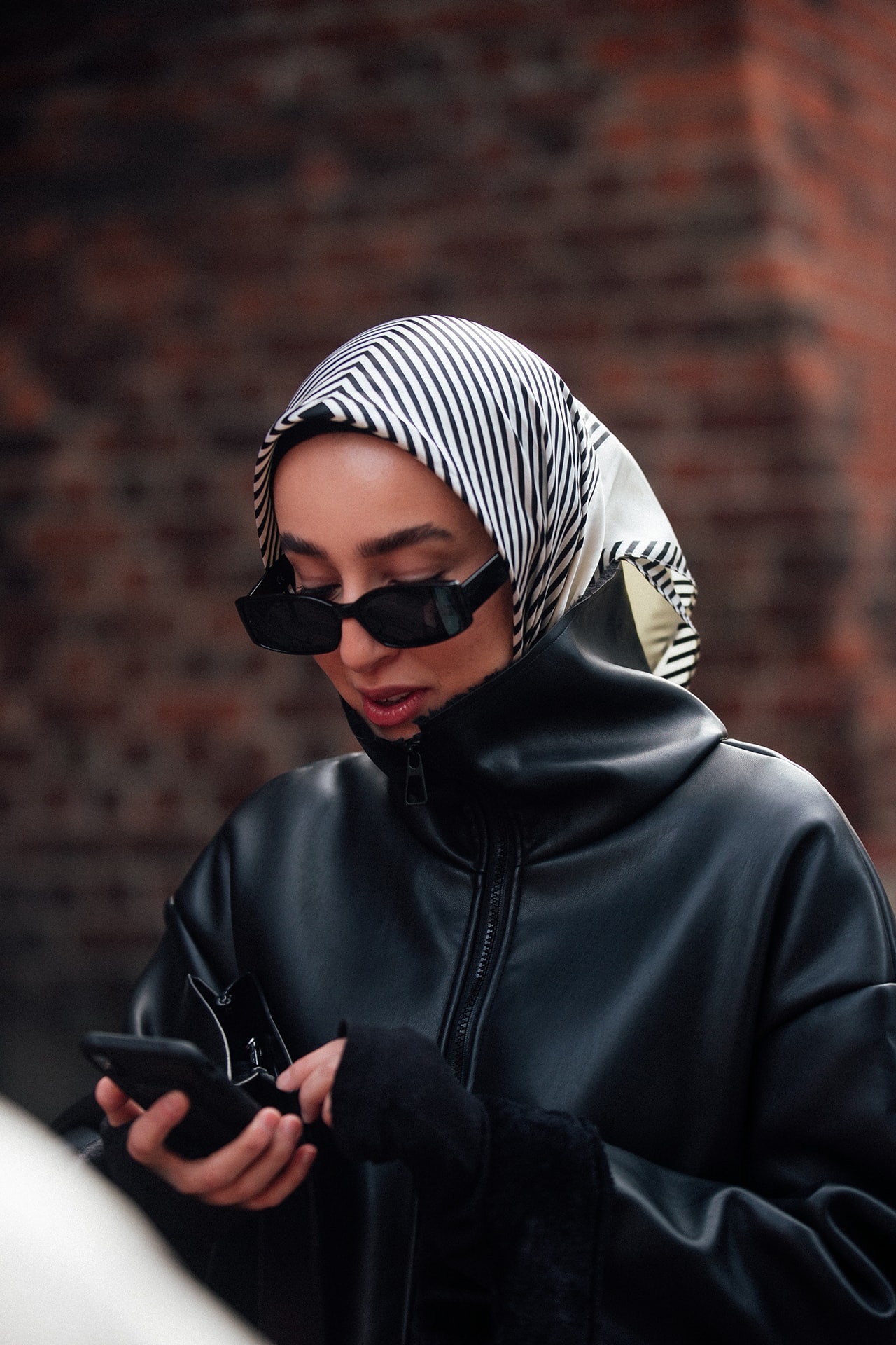 Copenhagen Fashion Week FW22 Fall Winter 2022 Street Style Influencer Headscarf Sunglasses