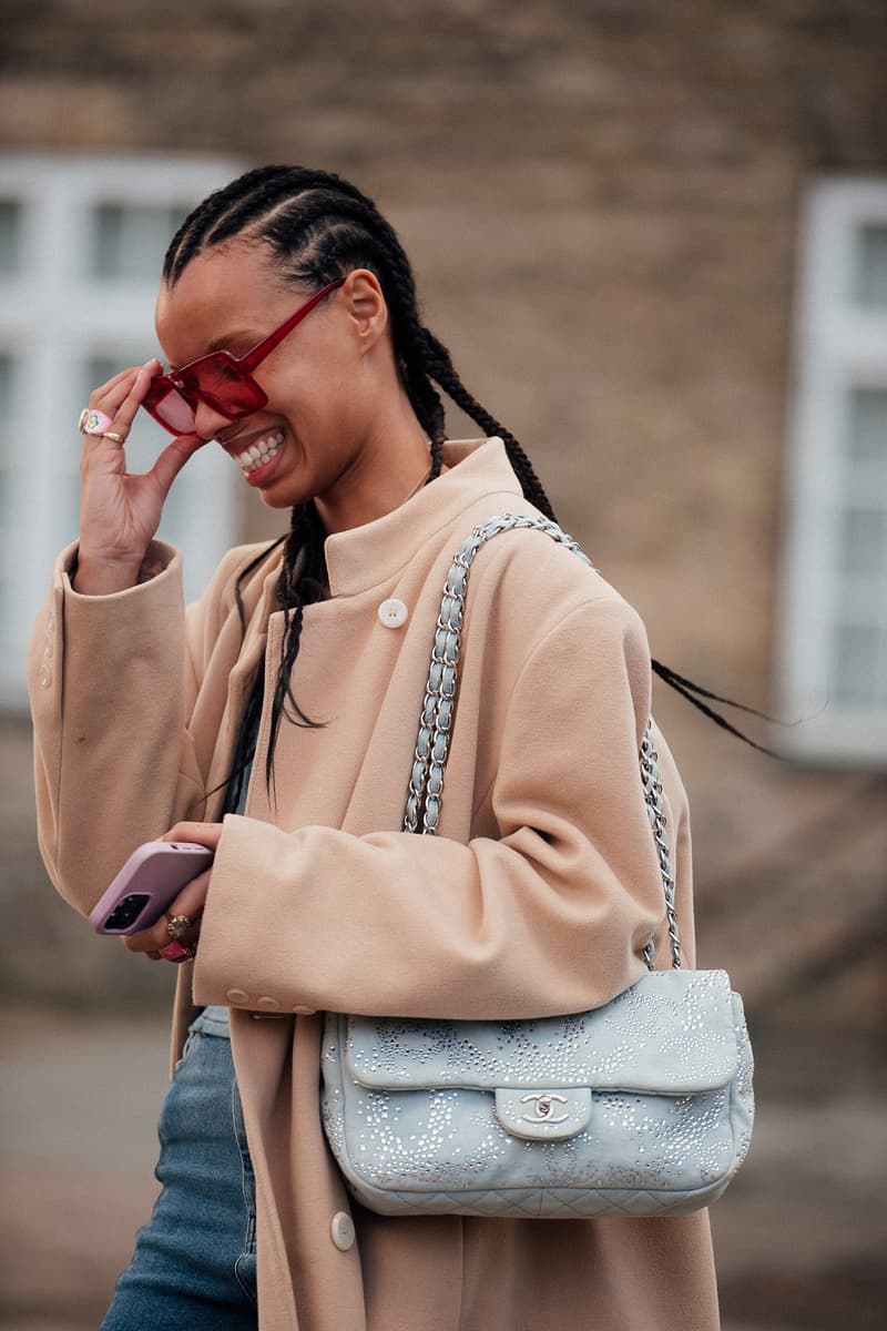 Copenhagen Fashion Week FW22 Fall Winter 2022 Street Style Influencer Chanel Bag Sunglasses Rings