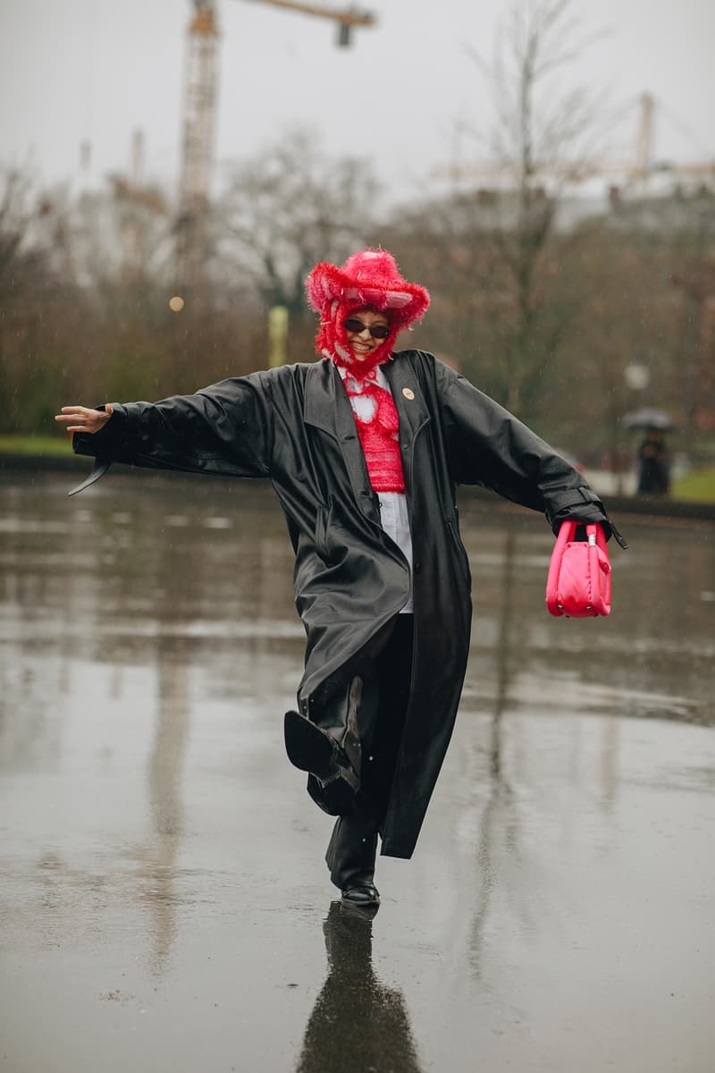 Copenhagen Fashion Week FW22 Fall Winter 2022 Street Style Influencer Furry Cowboy Hat Black Coat