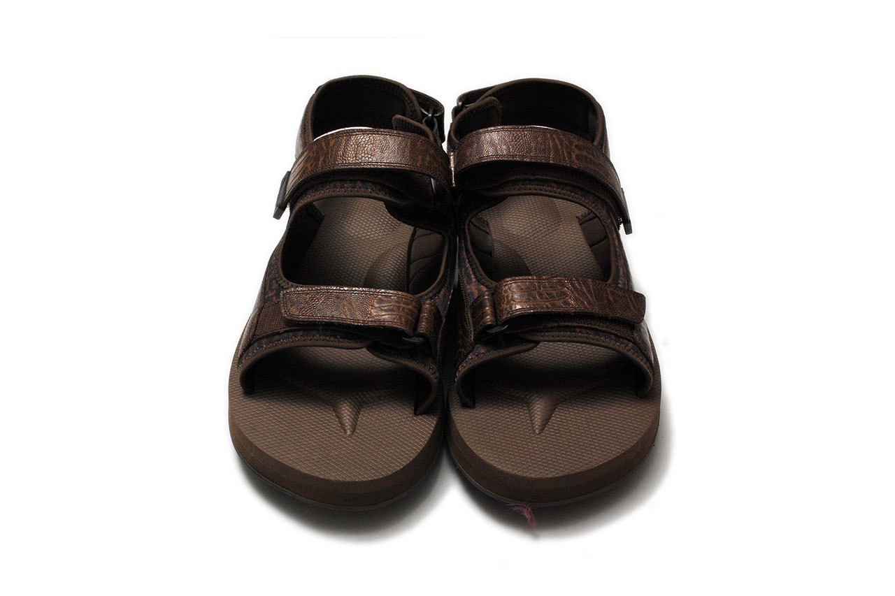 Doublet Suicoke Animal Print Sandals Collaboration SS22 Release Bear Brown