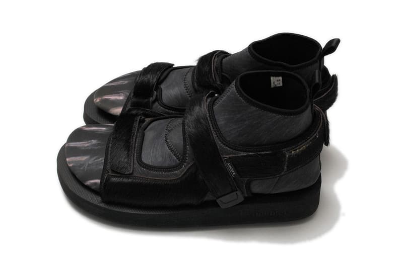 Doublet Suicoke Animal Print Sandals Collaboration SS22 Release Dinosaur Black