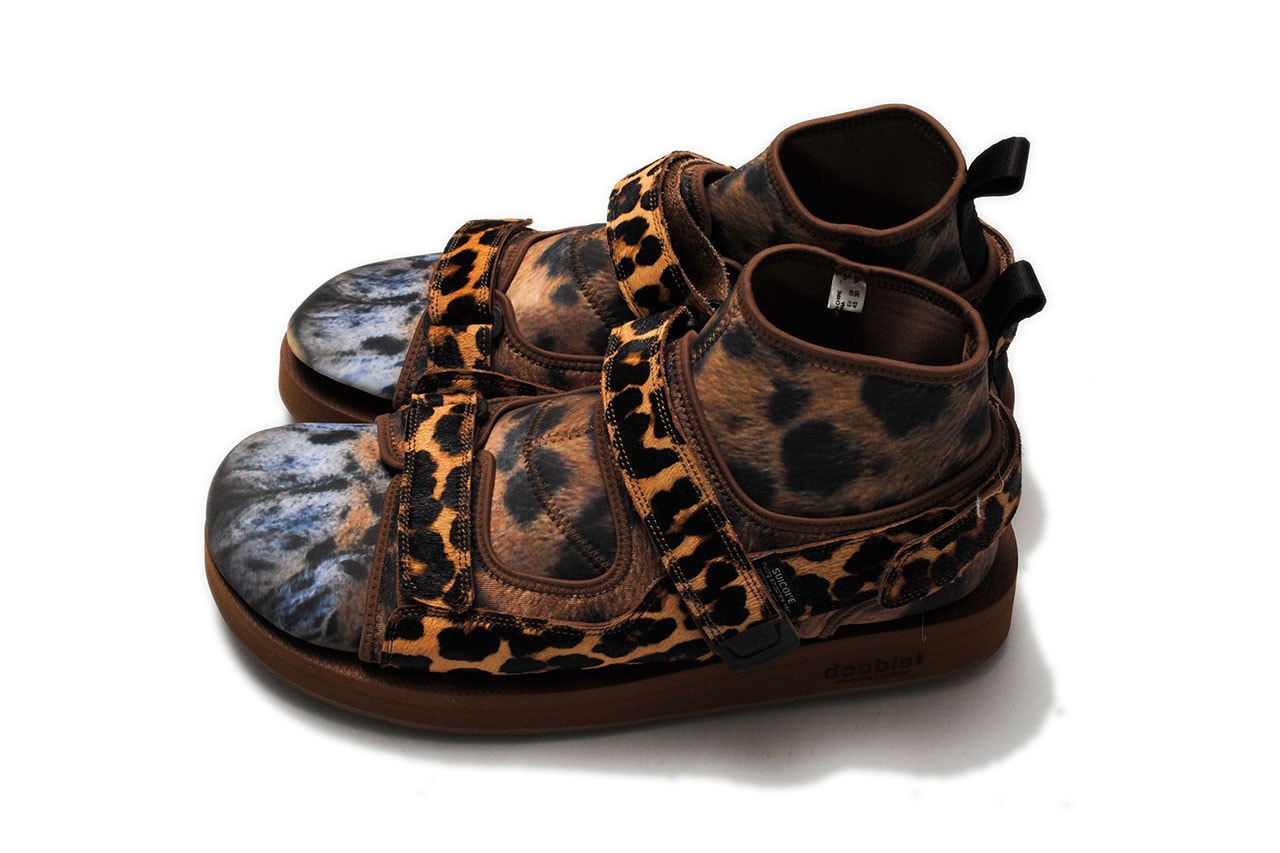 Doublet Suicoke Animal Print Sandals Collaboration SS22 Release Leopard Brown