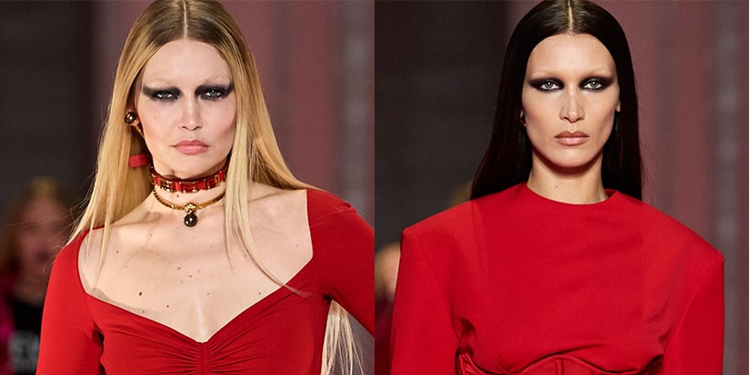 Gigi & Bella Hadid Bleached Eyebrows at Versace Show