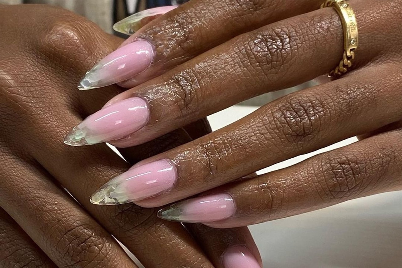 Jelly Nails Manicure Nail Art Design Idea Clear Pink Trend TikTok