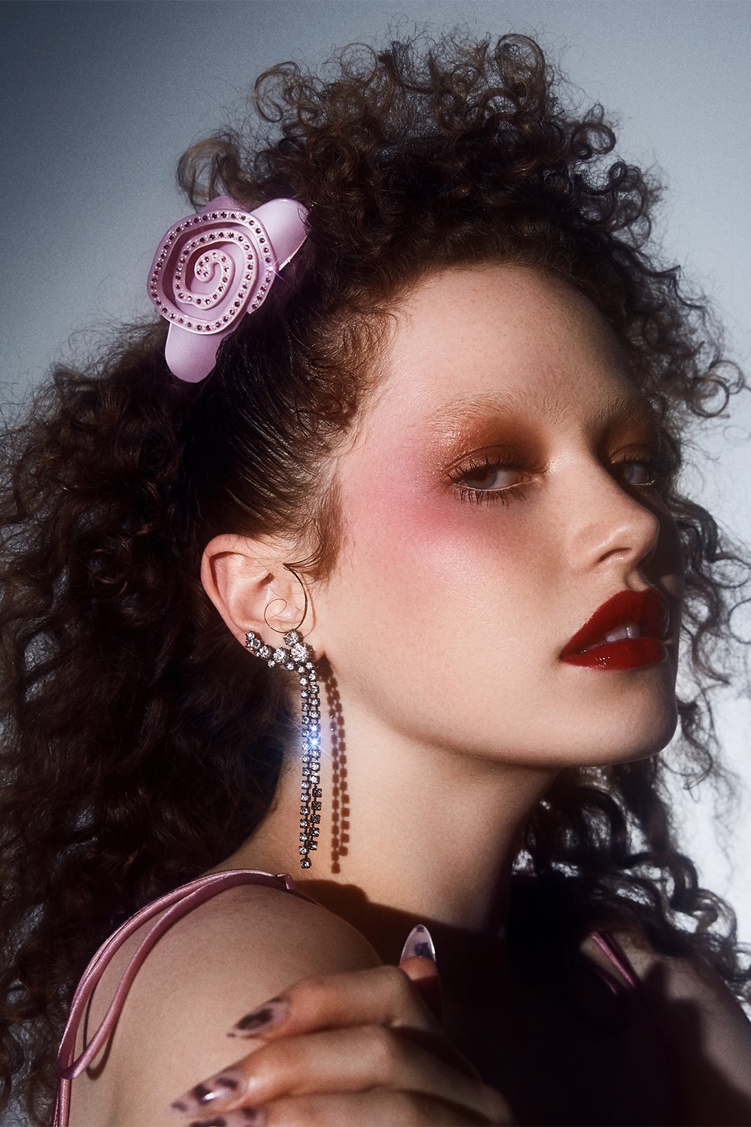 Katya Hair Accessories Claw Clips Lookbook Kate Iorga Pink Floral