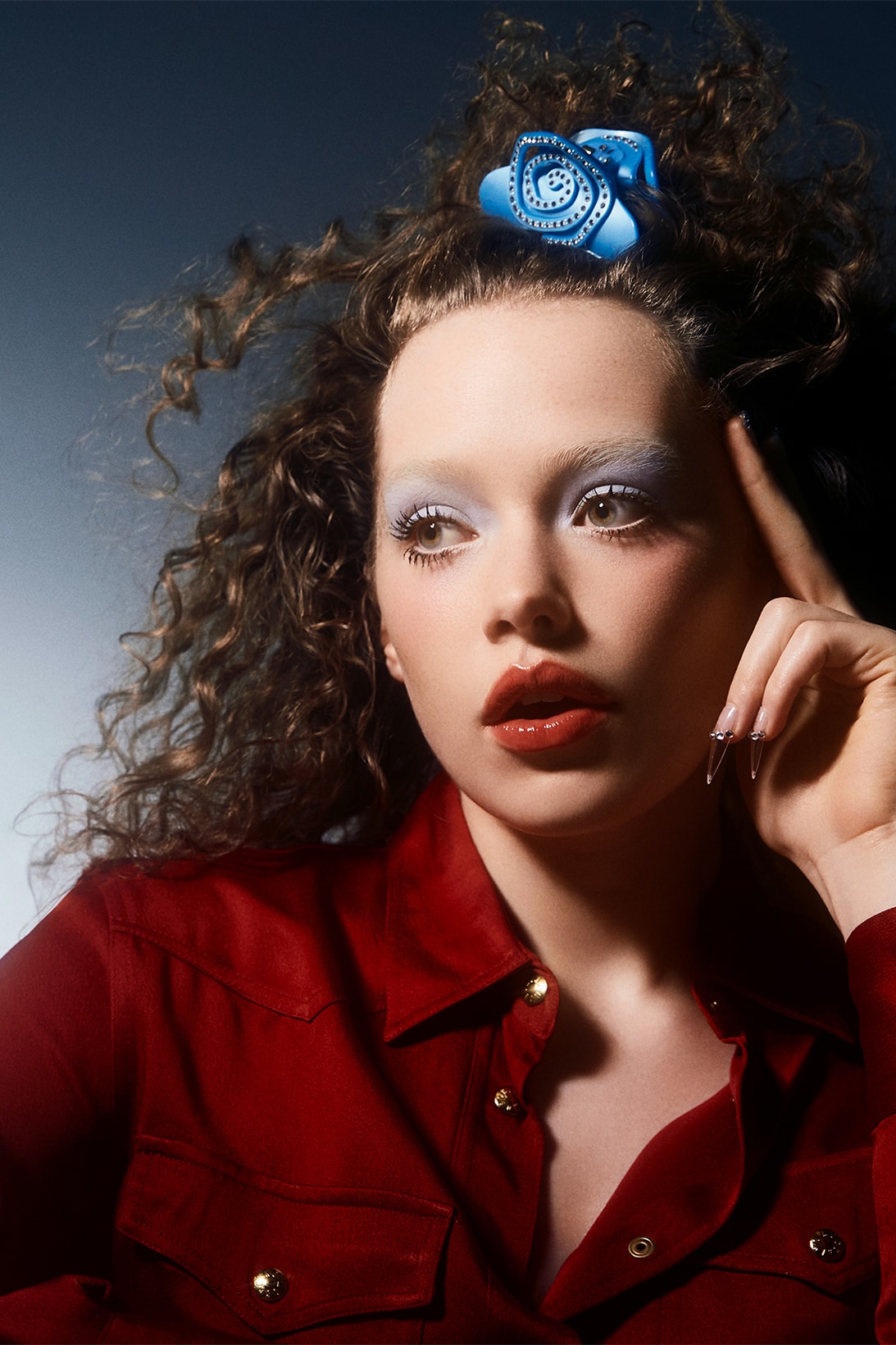 Katya Hair Accessories Claw Clips Lookbook Kate Iorga Blue