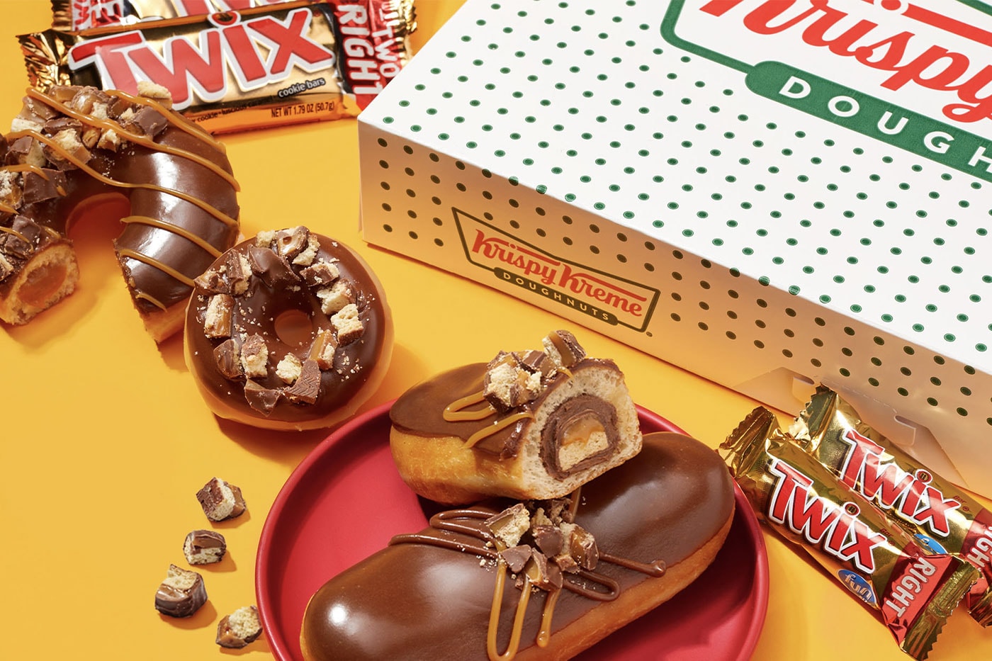 Krispy Kreme Twix Donuts Chocolate Caramel Cookie Crunch Bar Launch Info