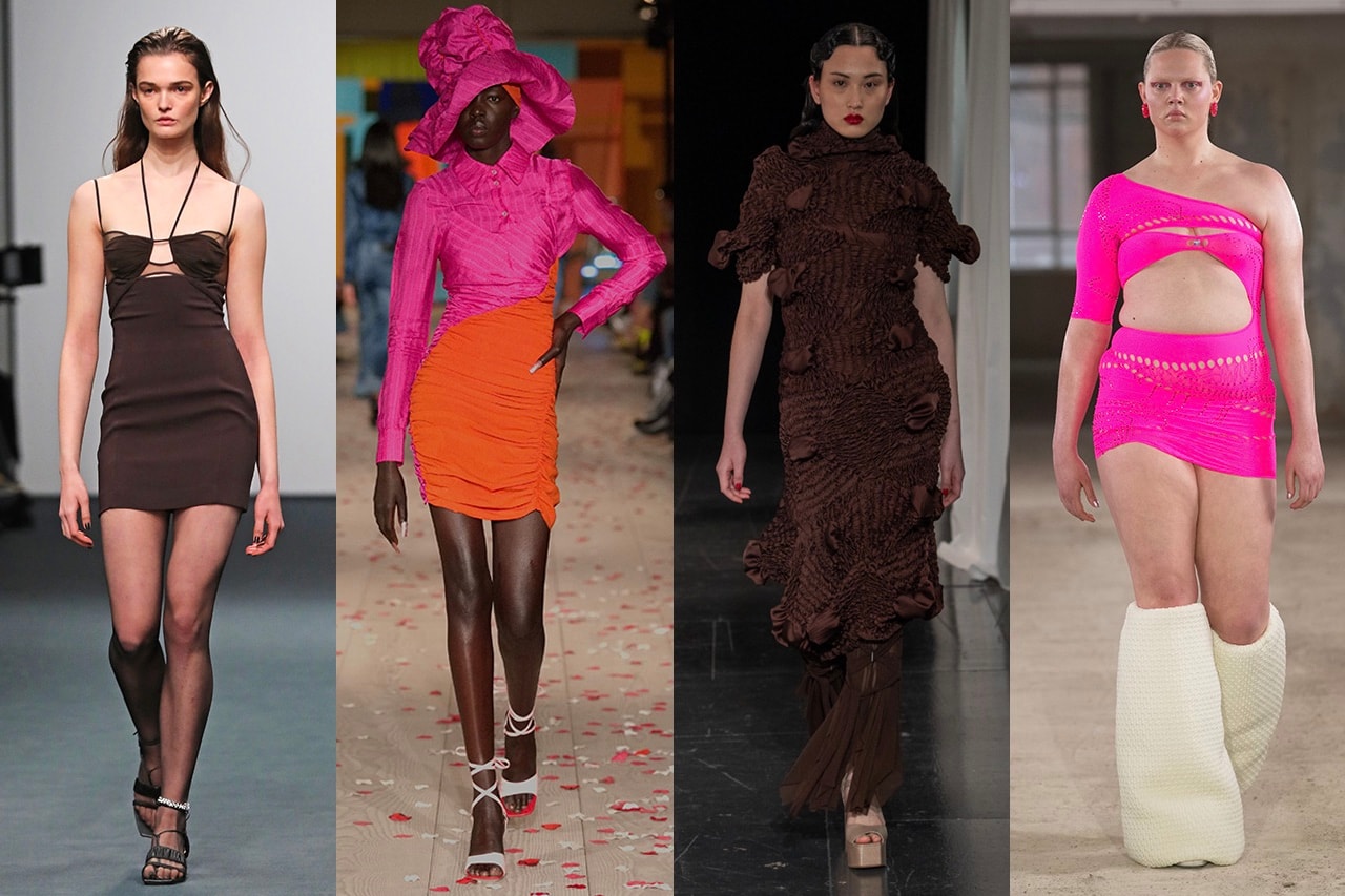 London Fashion Week LFW Fall Winter 2022 Nensi Dojaka Ahluwalia FEBEN POSTER GIRL runway