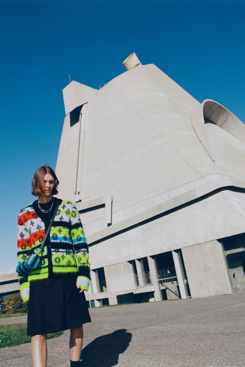 Louis Vuitton Virgil Abloh Daybreak Pre-Fall 2022 Collection Sportswear Jackets Mohair Cardigan Skirt