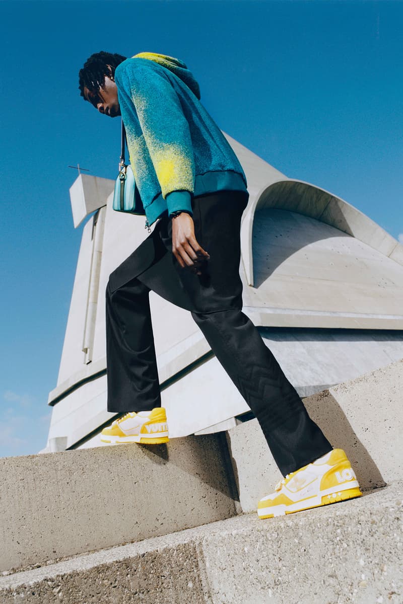 Louis Vuitton Virgil Abloh Daybreak Pre-Fall 2022 Collection Sportswear Jackets Striped Pants Blue Black