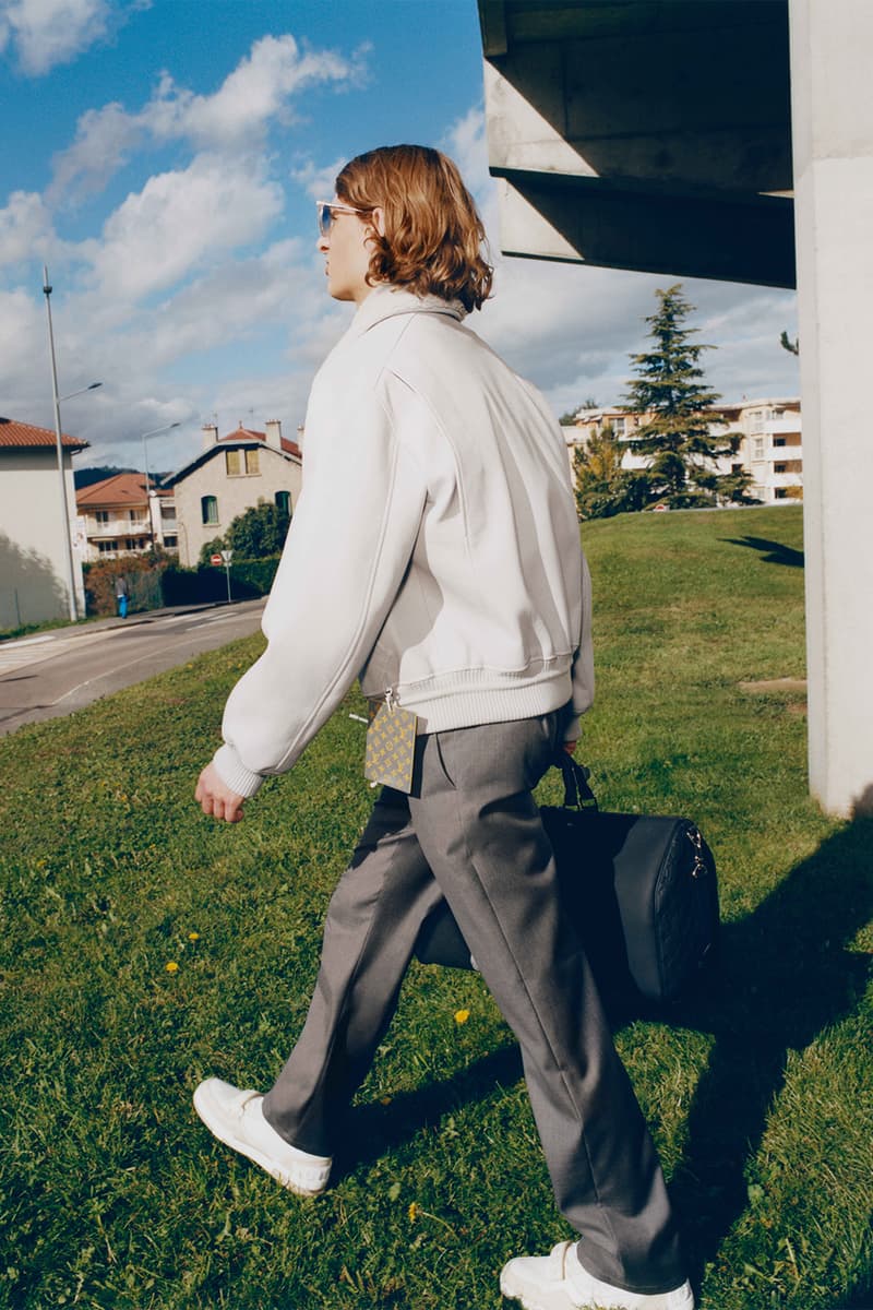 Louis Vuitton Virgil Abloh Daybreak Pre-Fall 2022 Collection Sportswear Jackets Shearling Bomber White