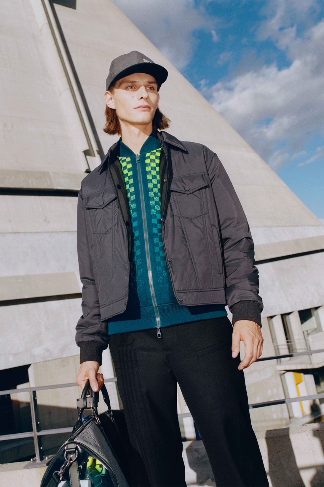 Louis Vuitton Virgil Abloh Daybreak Pre-Fall 2022 Collection Sportswear Jackets Padded Jacket Black Close-Up