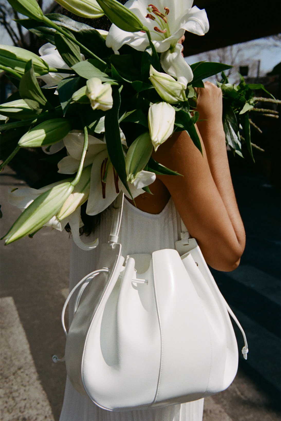 Mansur Gavriel Lilium Bag Latest Handbags Lily Flower Inspired Bianca Close-Up