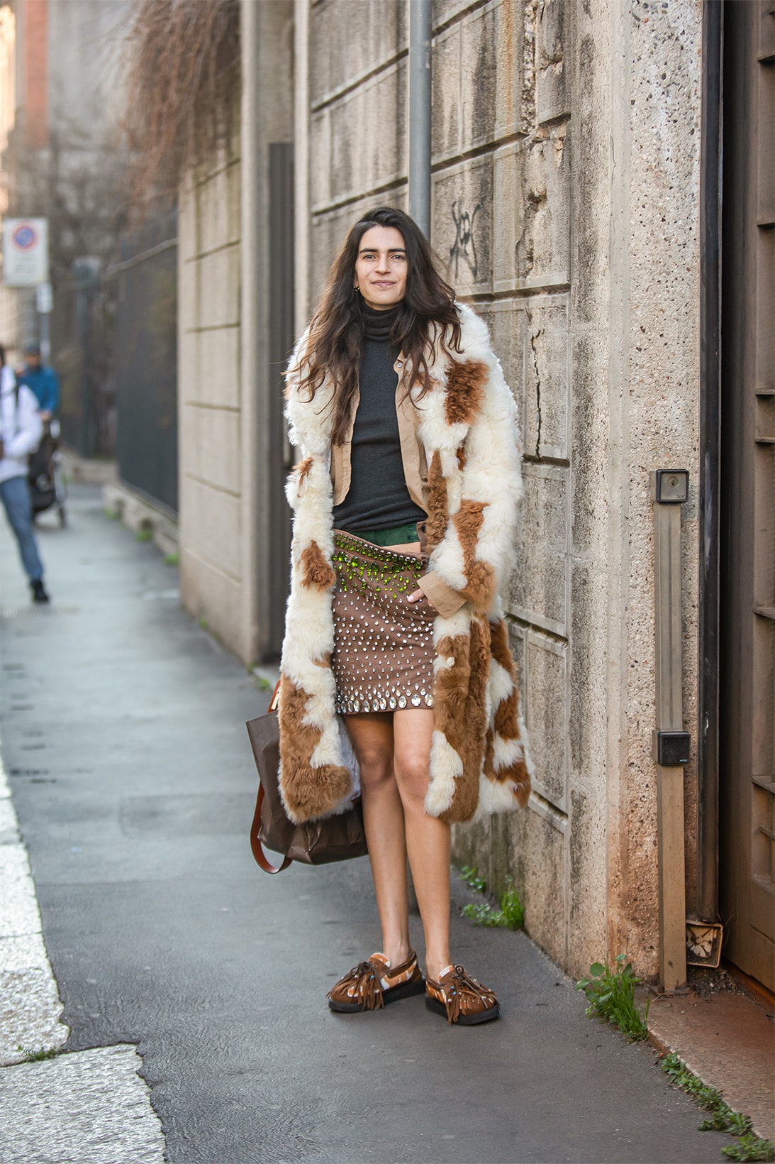 Milan Fashion Week Street Style Fall Winter Fendi Diesel Julia Fox