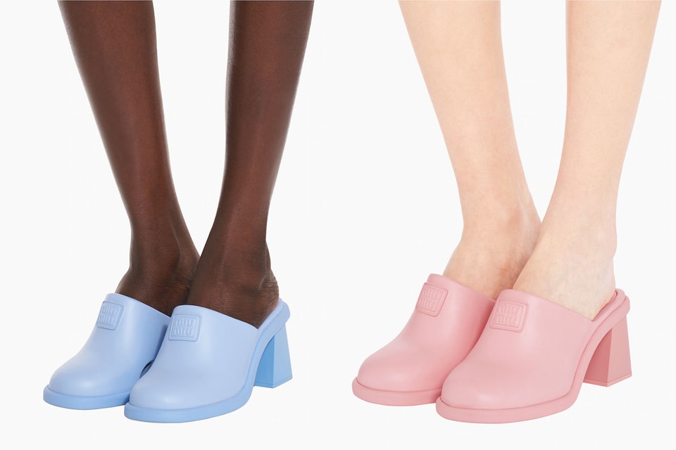 Miu Miu Drops Pastel Colored Rubber Mule Heels Hypebae Miu Miu Drops Pastel Colored Rubber Mule Heels Hypebae
